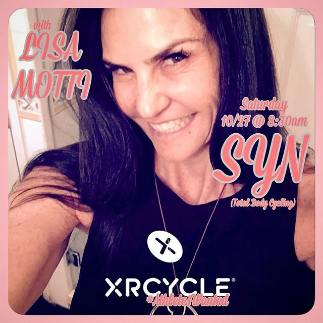 Sheeeeee&rsquo;s Baaaaaack!! 🙌🙌 Get your #SaturdaySweat on 💦💦with Lisa! 💪 This Saturday 10/27 @ 8:30am! 🚴🏻&zwj;♀️ #XRCYCLE #AthletesWanted.........................................................................................................