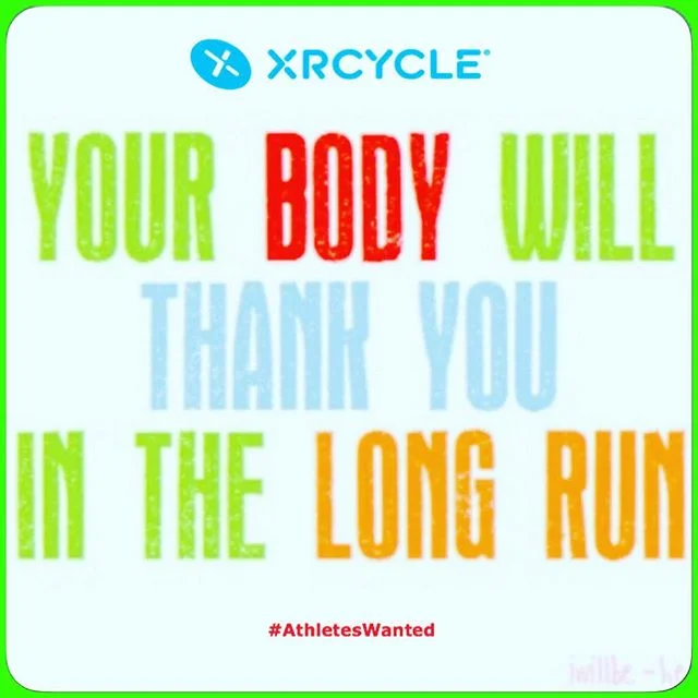 Do you want your body to thank you or hate you ... in the long run? Whatever &ldquo;#TheLongRun&rdquo; means is up to you. #XRCYCLE #AthletesWanted #XRCYZE #AthletesMade.................................................................................