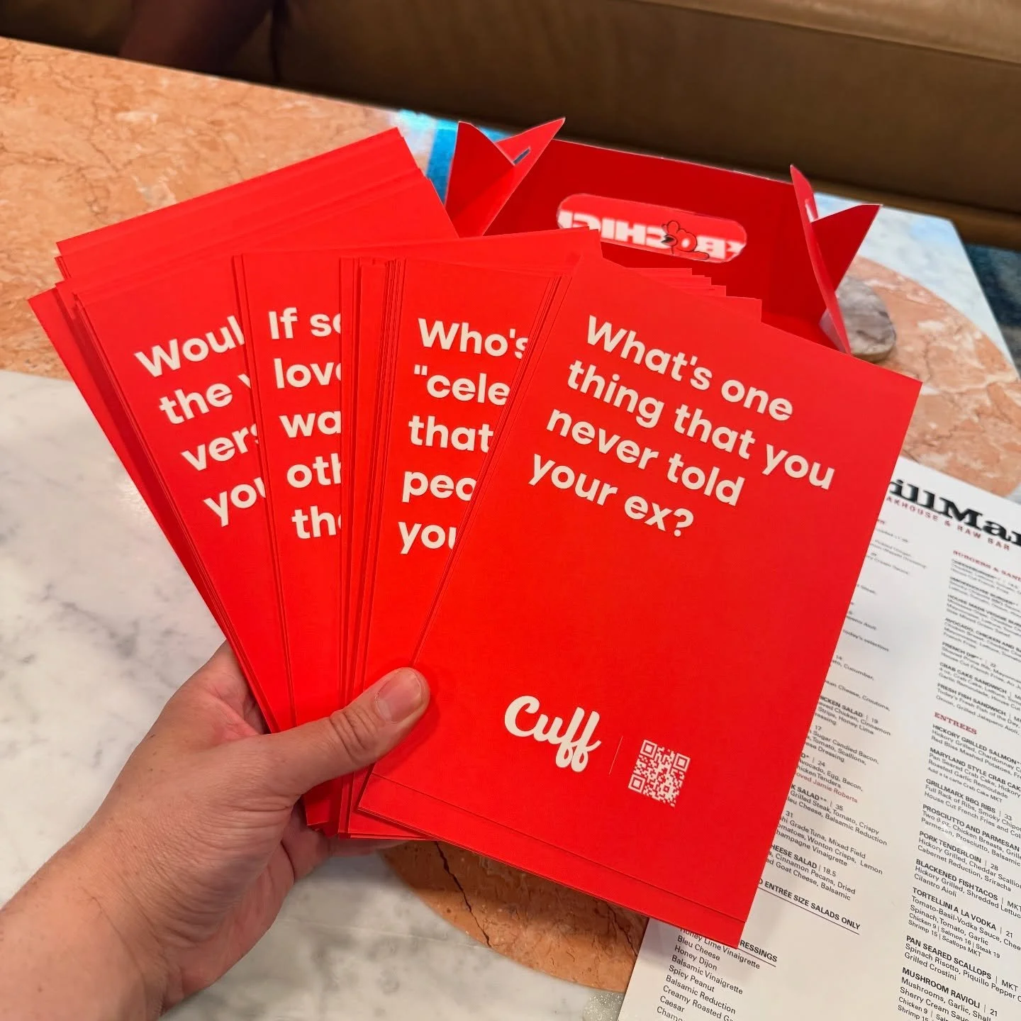 Just in! NEW Jumbo Cuff Cards! 50 brand new questions! 

#letscuff #cuffcards