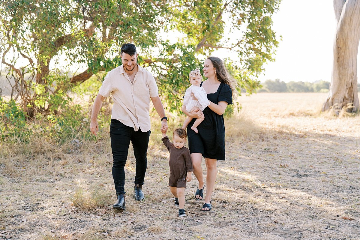 Perth family at Yellagonga national park