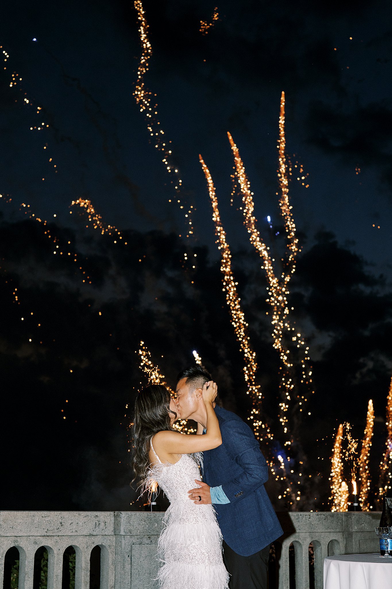 Lake Como wedding fireworks
