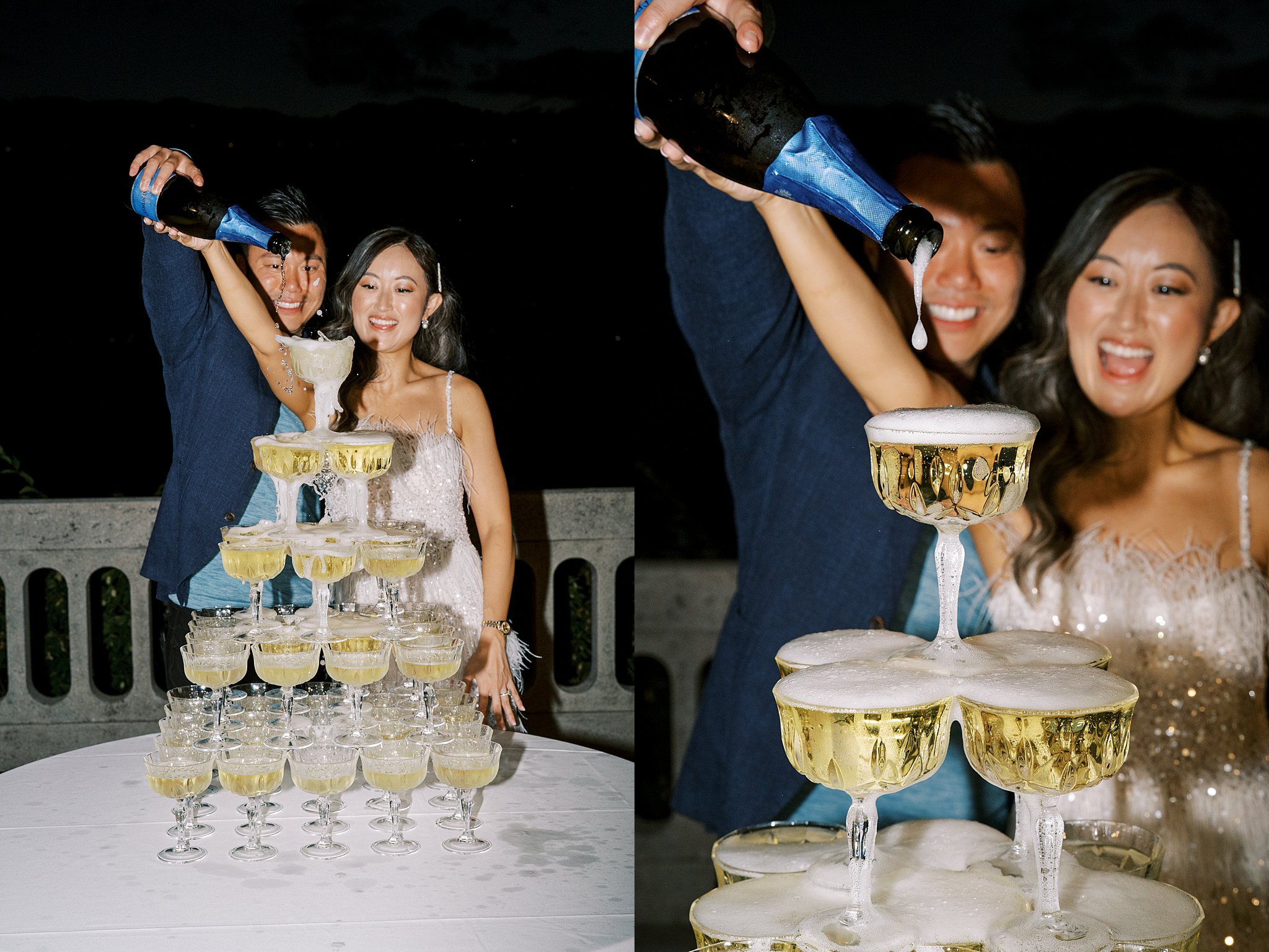 Lake Como wedding fireworks