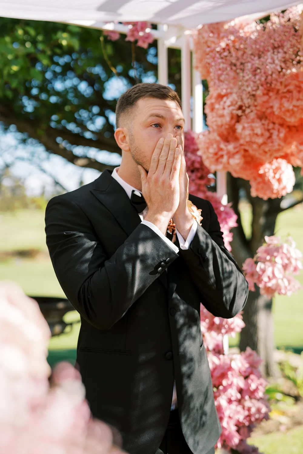 Wedding ceremony at Sandalford wedding