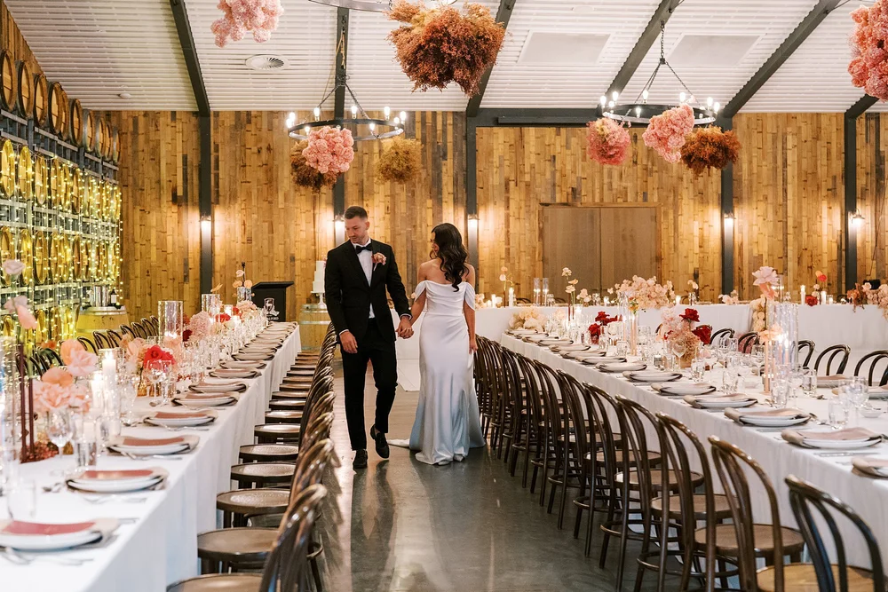 Sandalford wedding reception styling