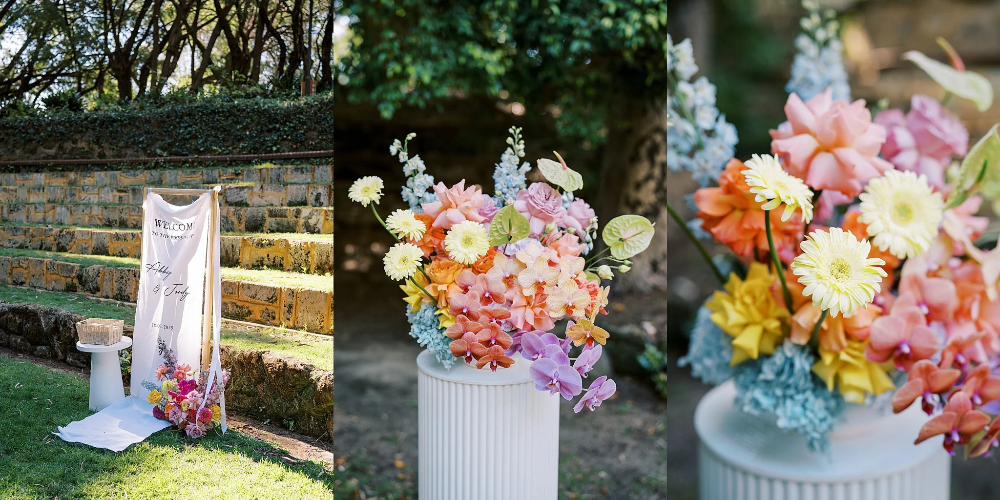 Sunken gardens wedding at UWA