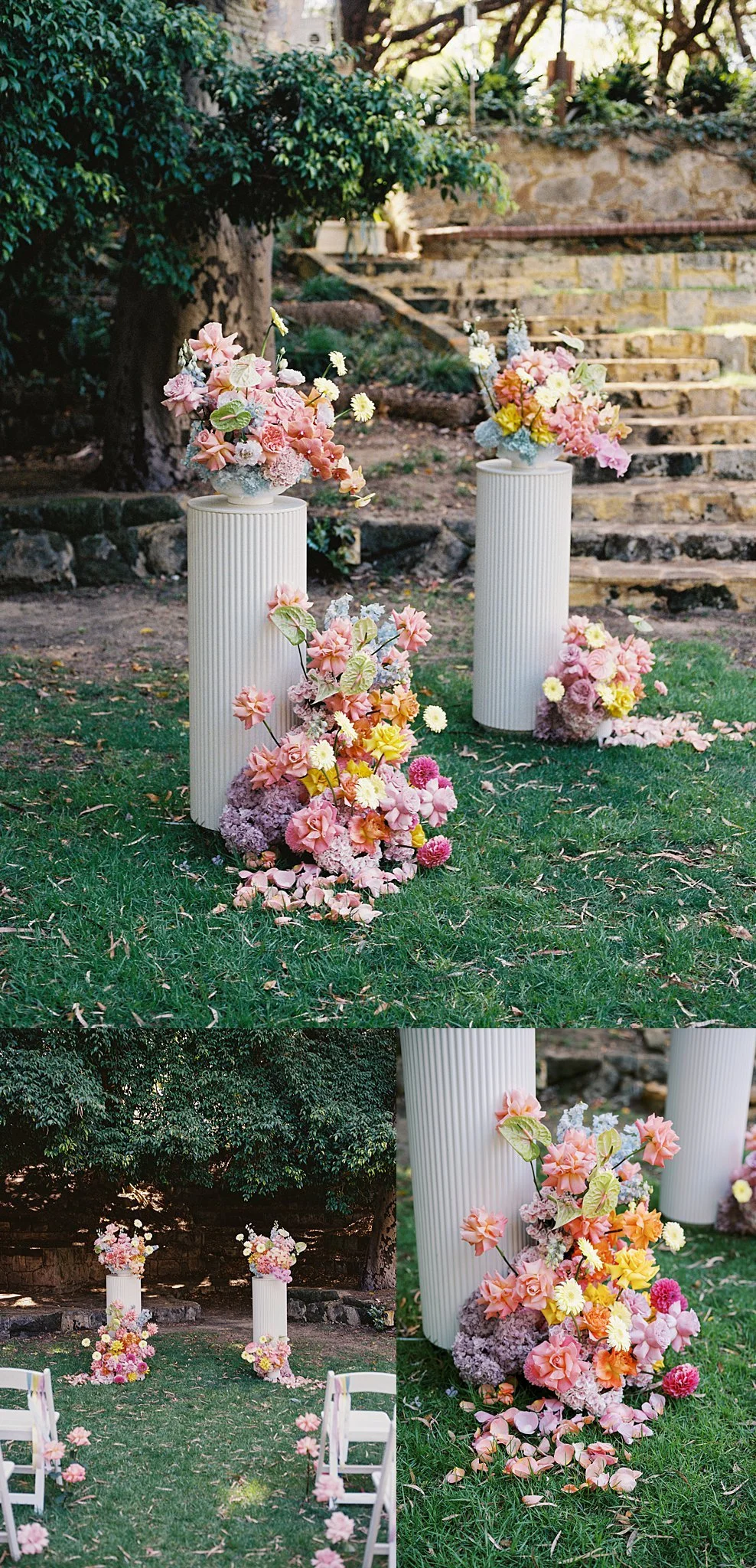 Sunken gardens wedding at UWA in Perth