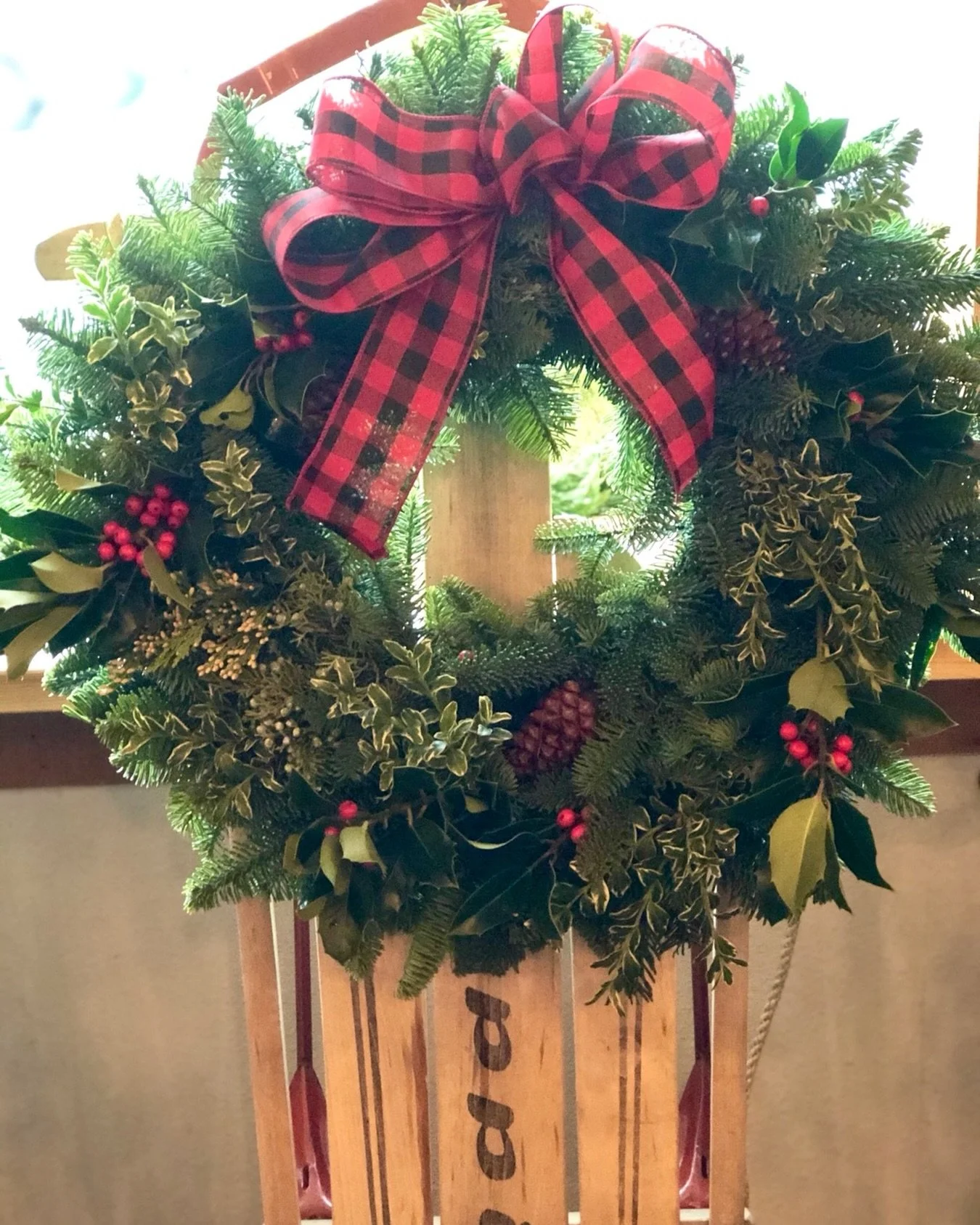 More wreaths! The best are foraged! #radioflyersled