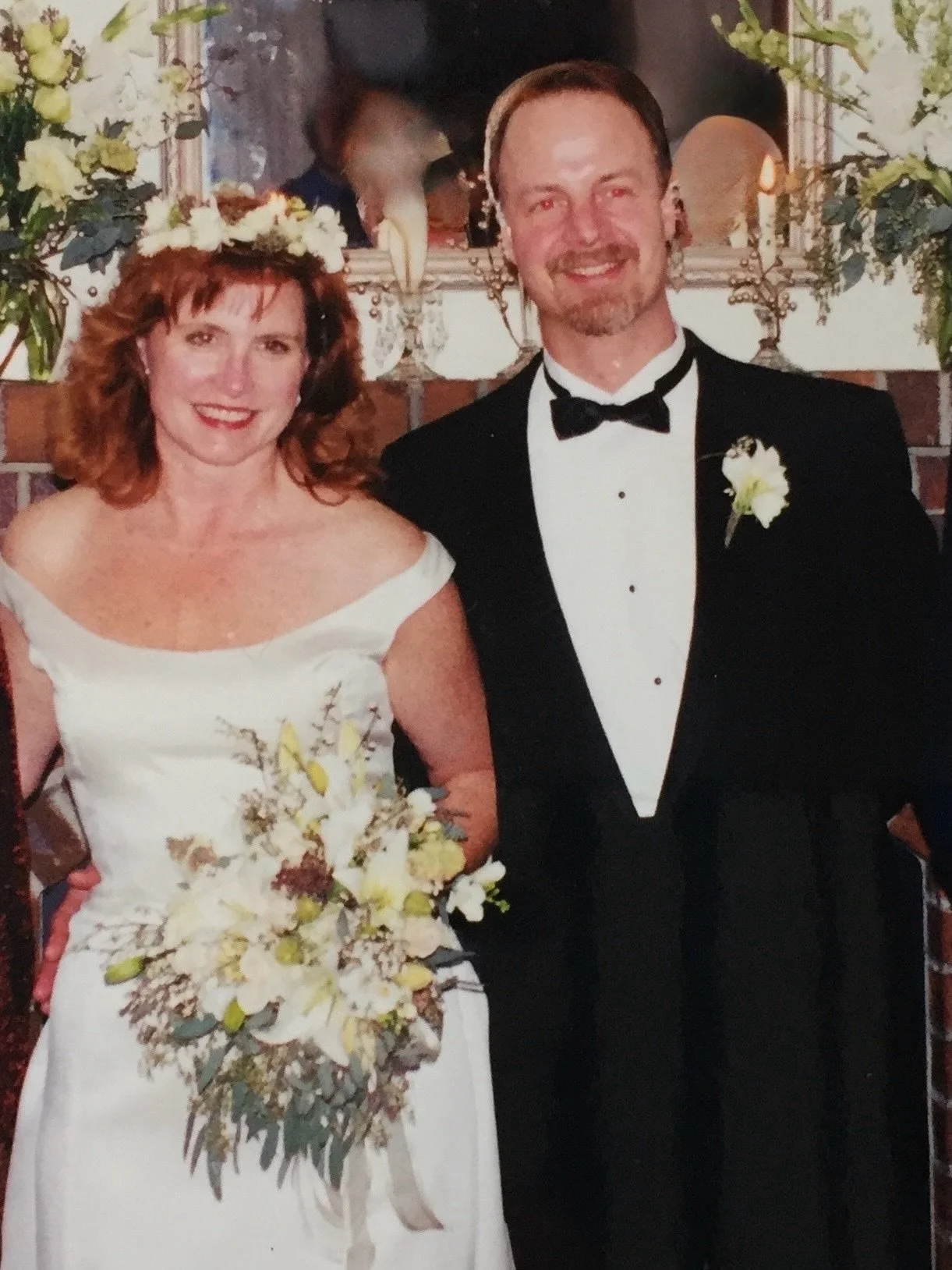 Happy Anniversary to us! December 28, 1998 we pledged our love and joined families at our home decorated with 23 full size Christmas Trees - in front of friends, family, clients and employees. We each had a boy age 15 and a girl age 13. That makes 4 