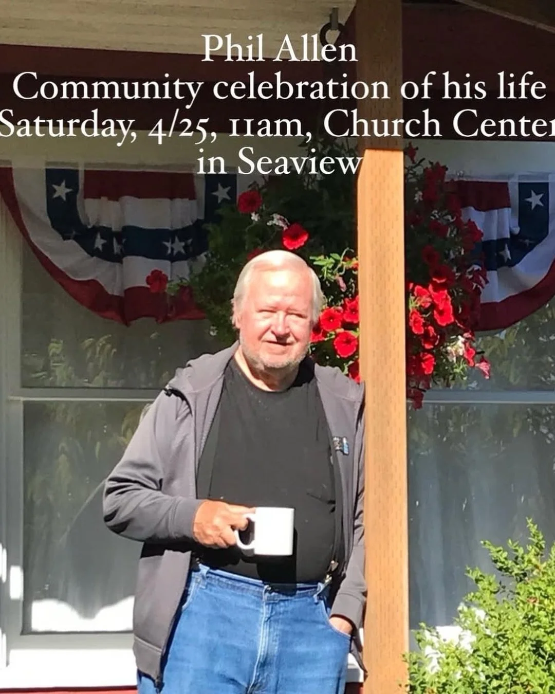 Please join us as we celebrate our dear friend, philanthropist, worker bee, inspirational leader, quiet thoughtful stability on community boards, community historian,  old house problem solver, bold defender of the less fortunate and jetty fishing/cr