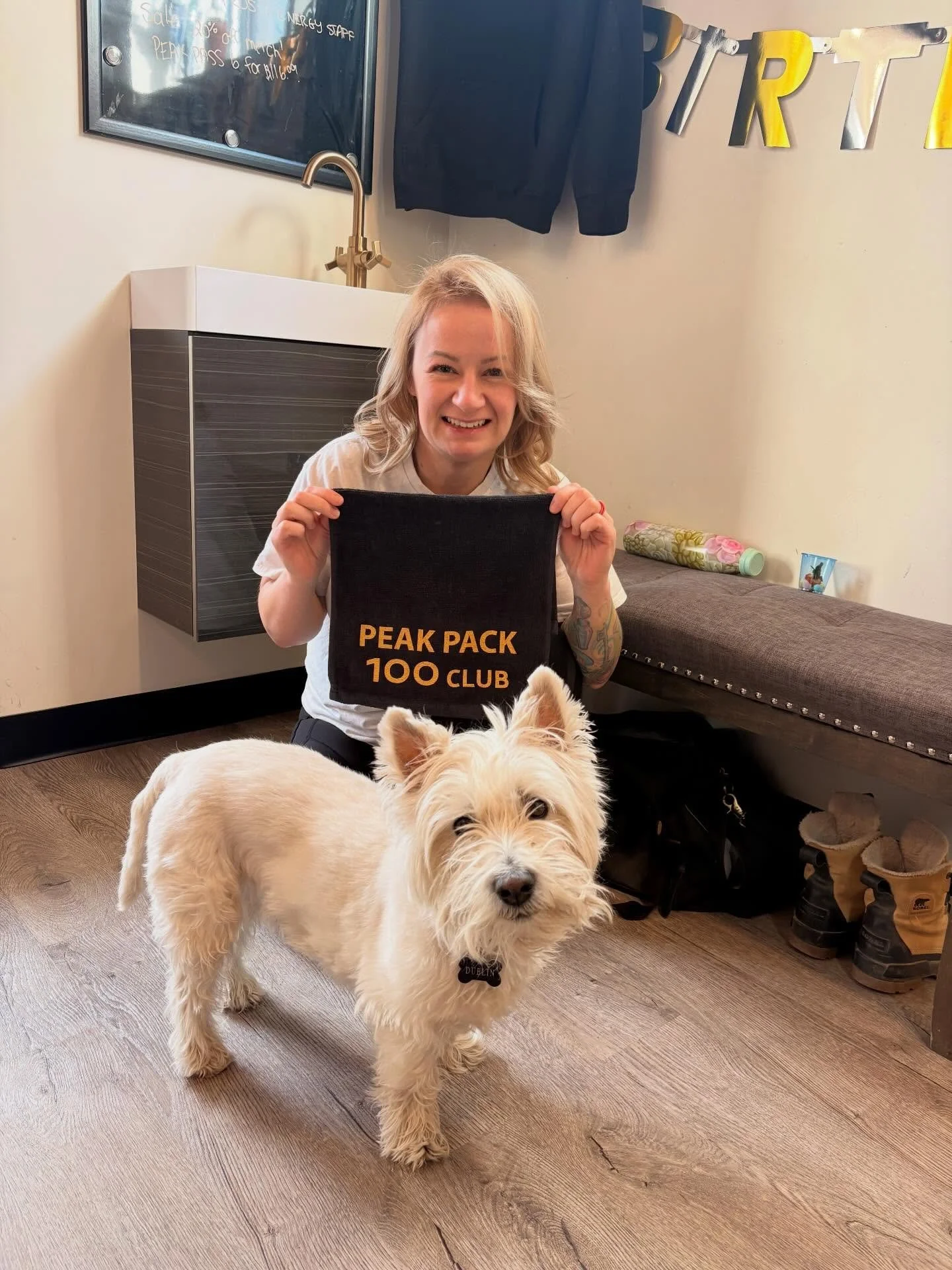 🏔️💯CLUB

Okay, Dublin, we get it, you want a towel. 🐶😂

Congrats Magen, Katie, Hannah, and Izaak! 💯🔥 This caring profession crew also makes sure to care for themselves, and we couldn&rsquo;t be more proud of that!!

🏔️ Magen runs a local busin