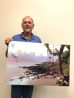 First Runner Up, Third Place, Bill Quick, Digital Art, “Condo at Sunset”. Displayed at Hilltop Bicycle Center on Main St in Downtown Mansfield.