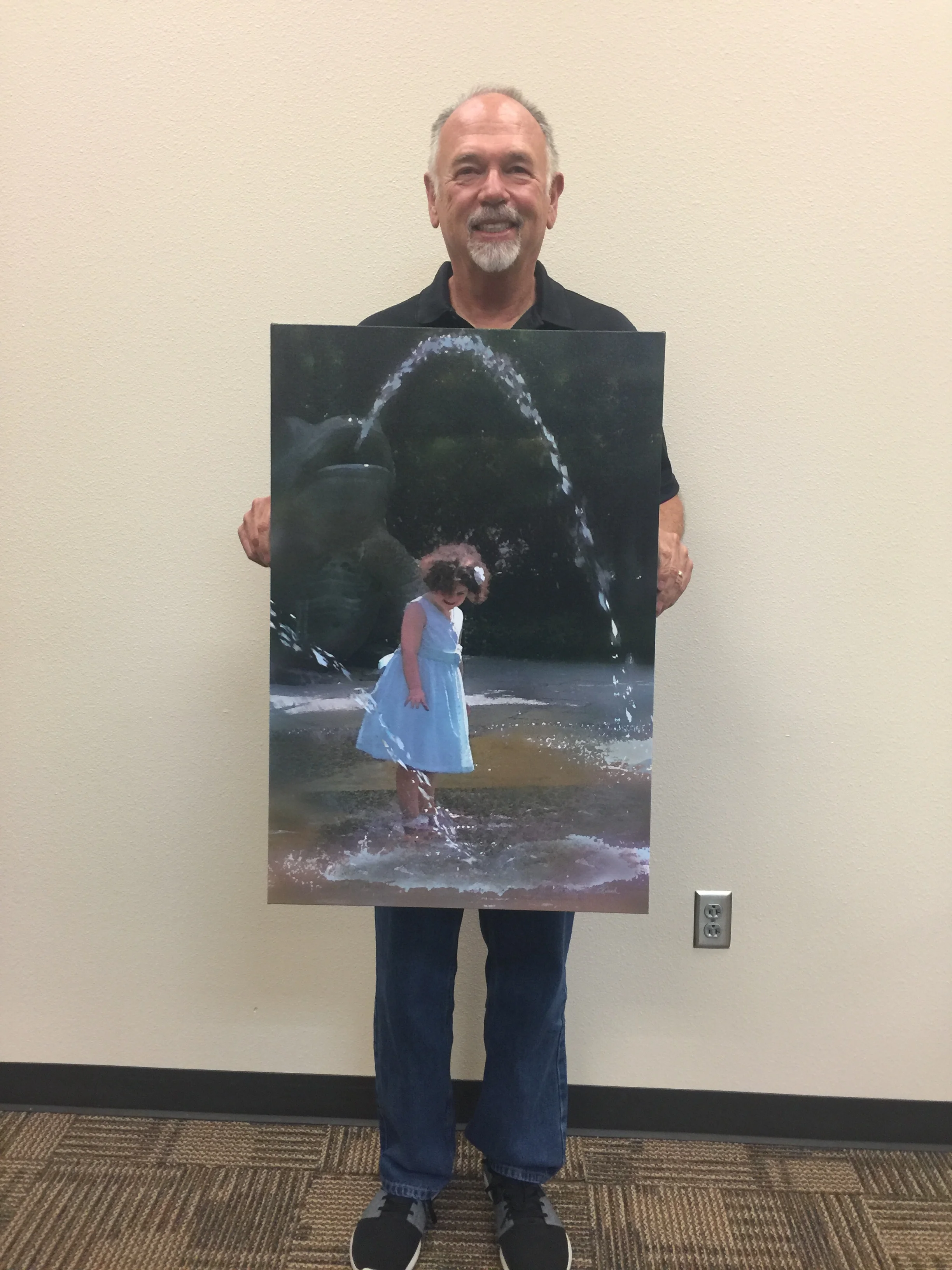 MAA Artist of the Month, Second Place, Bill Quick , Digital Art, “Girl in the Fountain”. Displayed at Plains Capitol Bank 1748 East Broad St. Mansfield