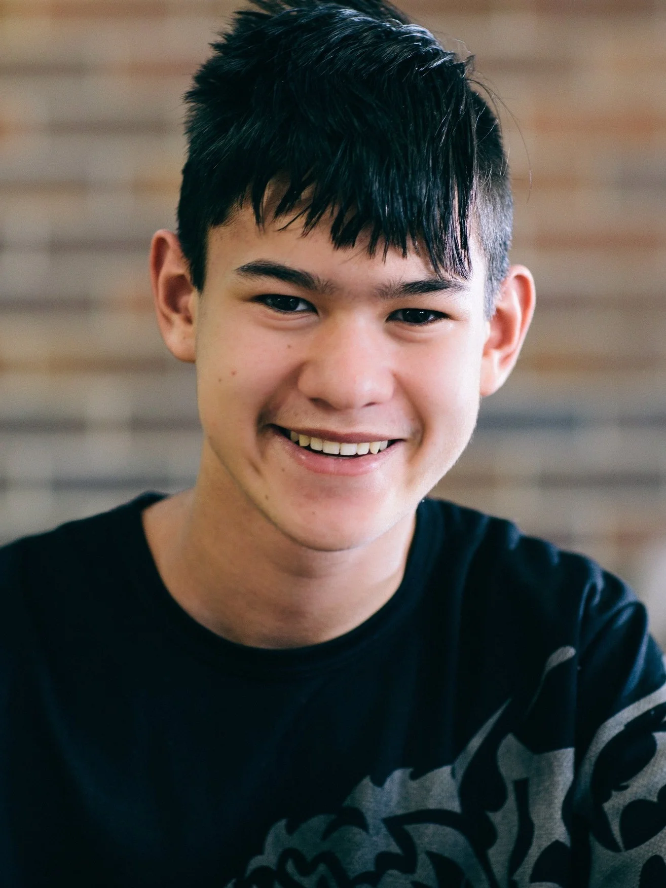 Young man smiling