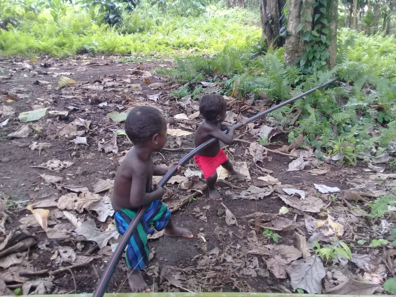 The installation of the water system become part of a physics lesson