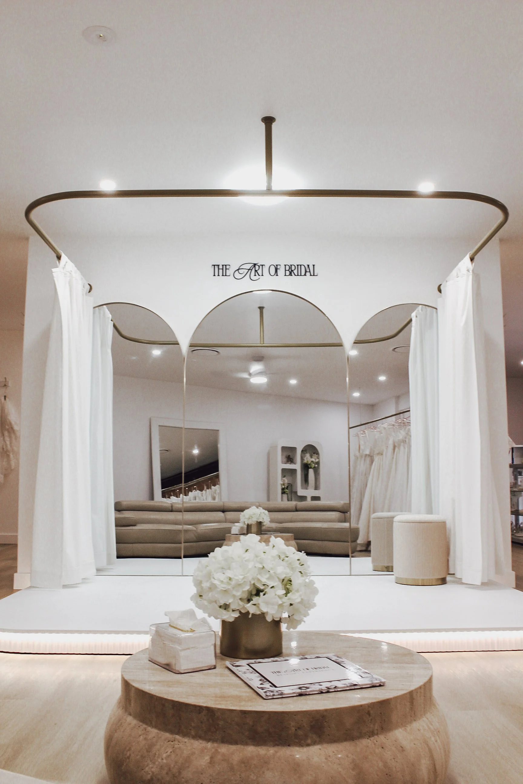 Inside bridal boutique The Art of Bridal, located at Wilston Brisbane, Queensland.
