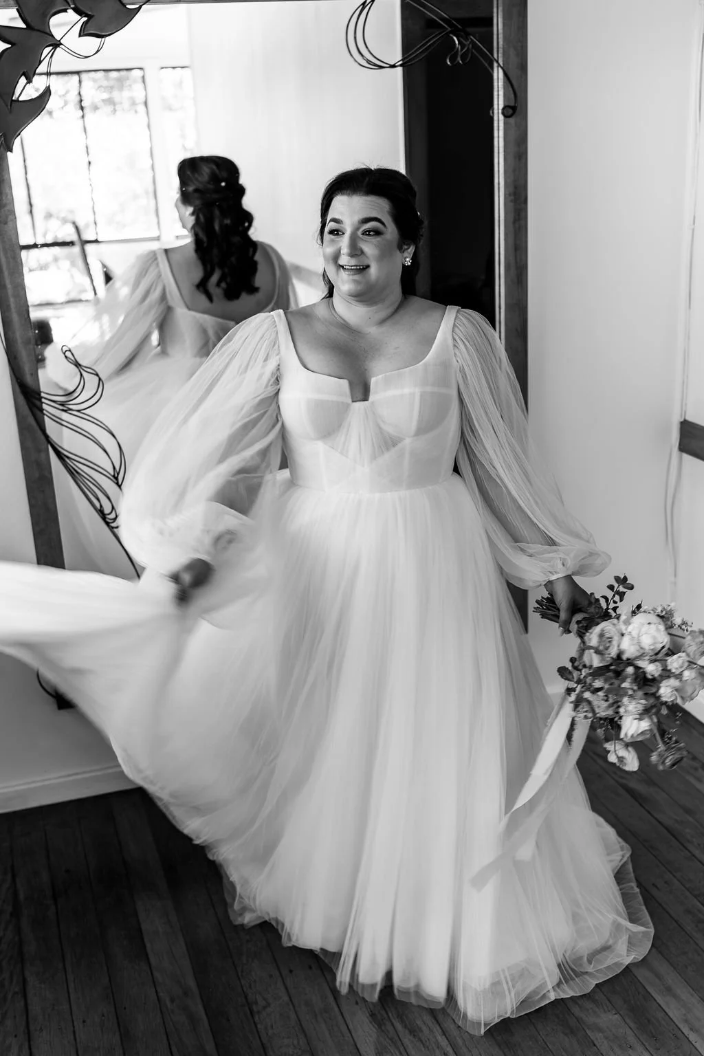 Real Bride Meaghan wears Custom Armeria by Alena Leena