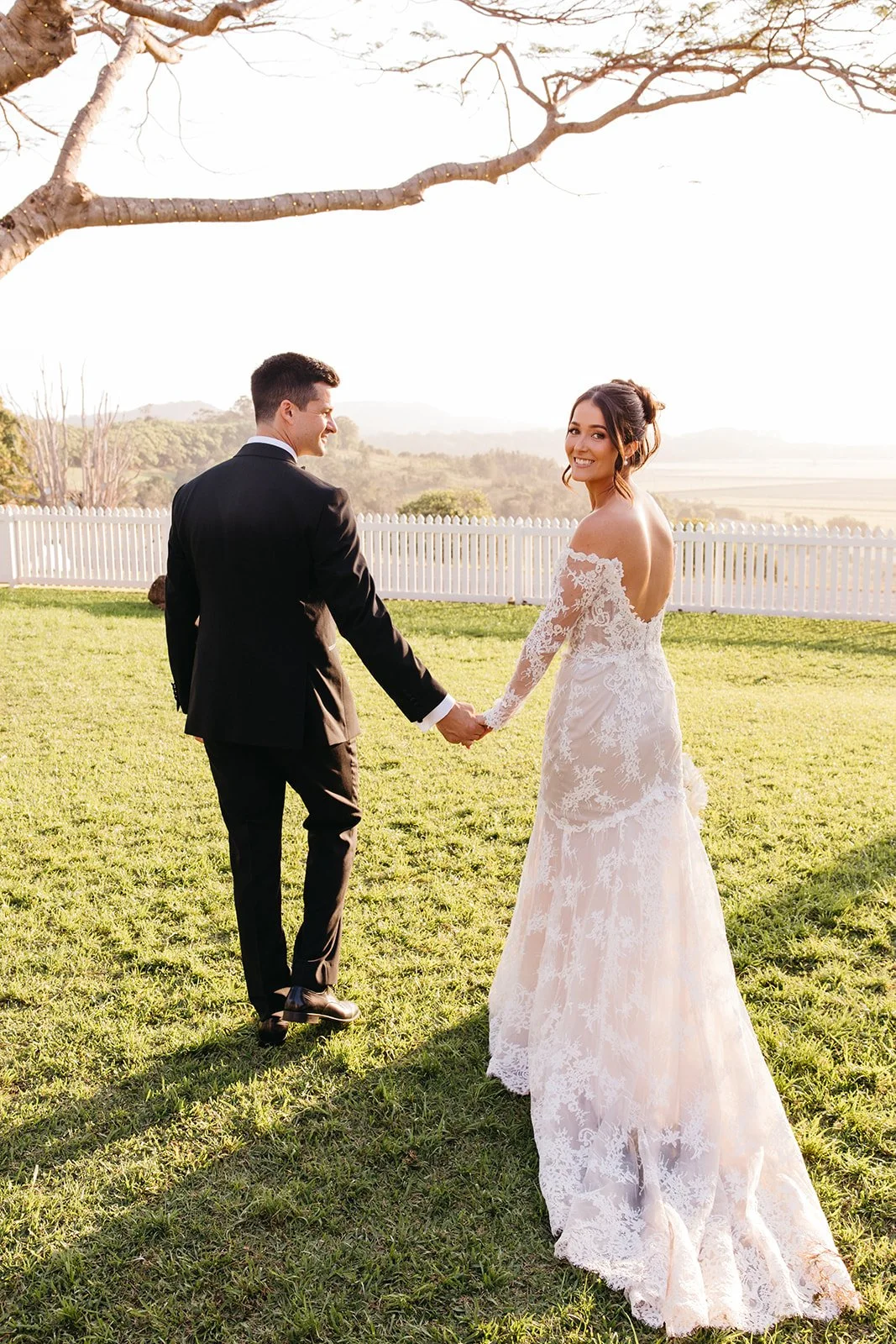 Real Bride Samantha wears Azalea by Alena Leena