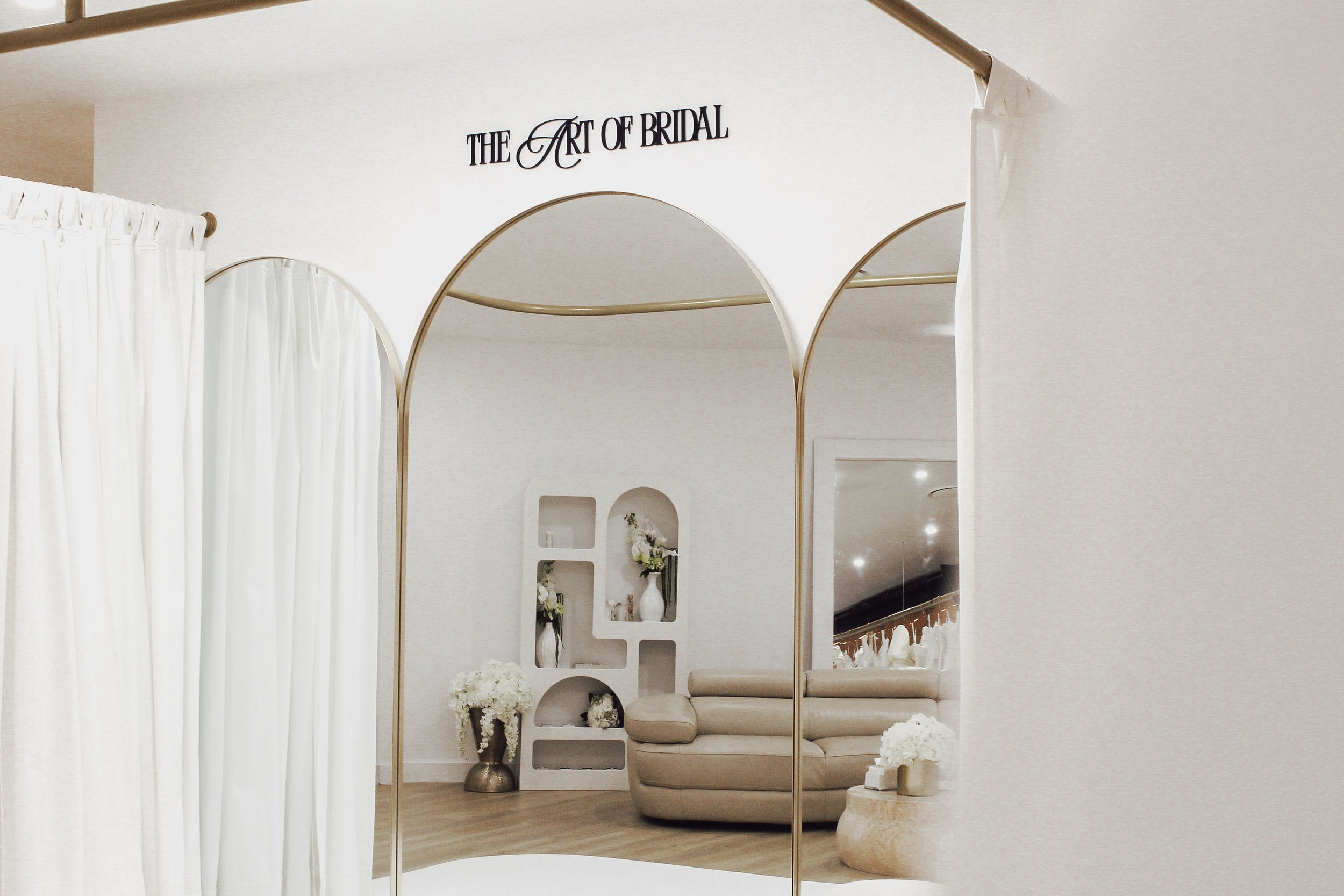 Inside bridal boutique The Art of Bridal, located at Wilston Brisbane, Queensland.