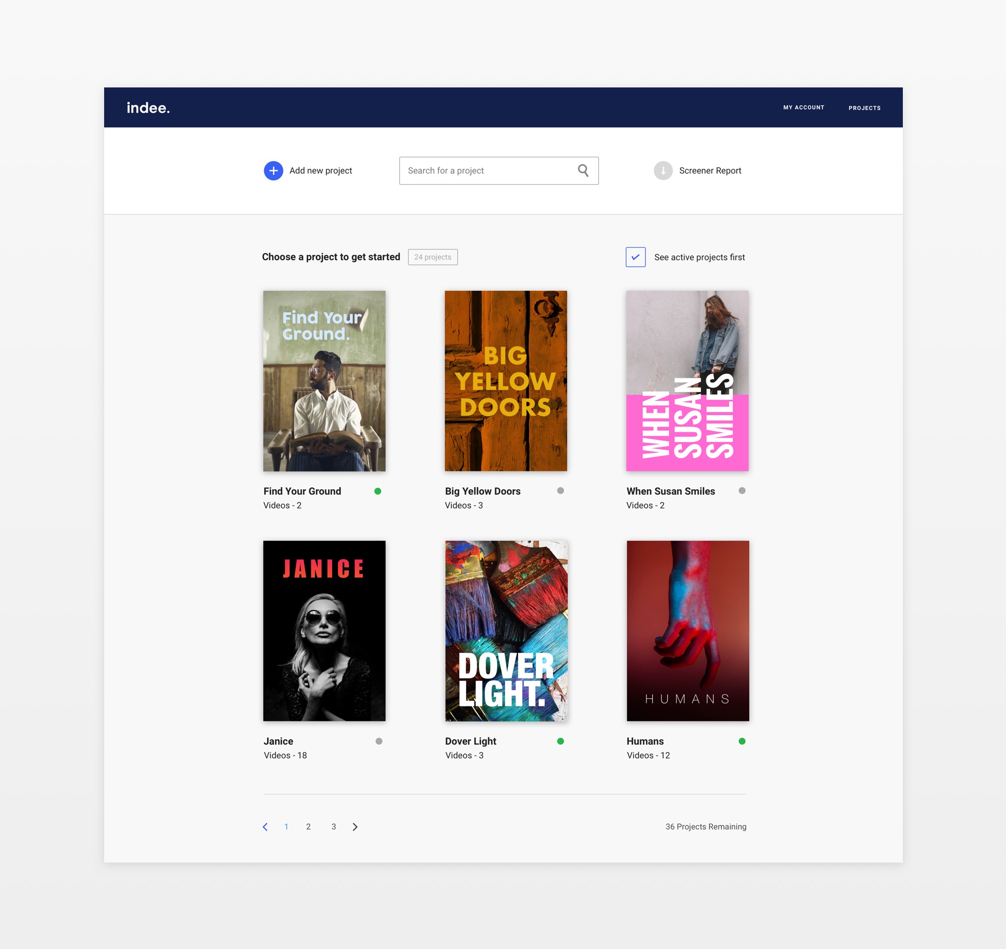 Indee Project Listing