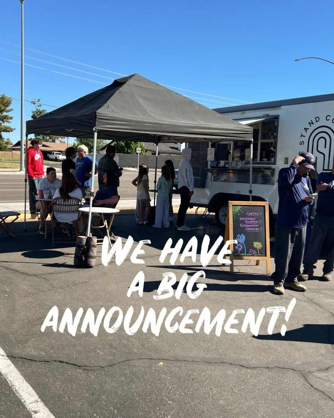 📣 We are moving to our new lot! The cafe is still I progress, but to get everyone familiar with the new routine we are setting up shop in the parking lot. 
+ Monday, May 4th
+ The Fry&rsquo;s parking lot located on Baseline and Gilbert. 
+ We&rsquo;