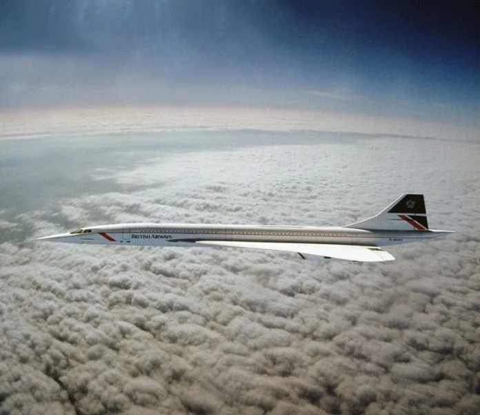 The only known photograph of Concorde flying at Mach 2 taken by a RAF Tornado during a chance rendezvous over the Irish Sea in 1985