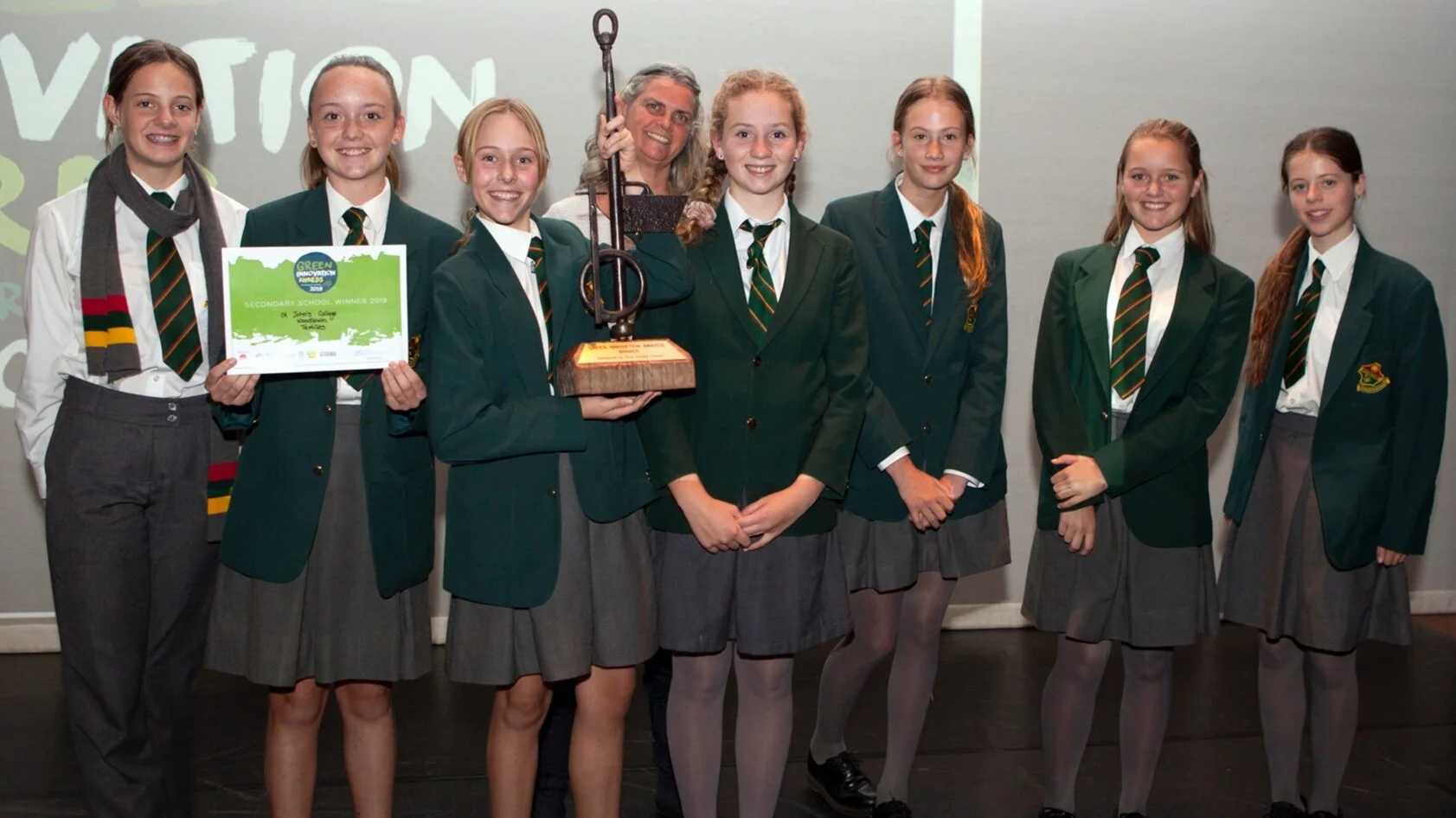 HIGH SCHOOL: St John’s College, Woodlawn    St John’s College Woodlawn won the high school category in 2019 with their plan for a circular economy within the textiles and fashion industries. Students repurposed old or second hand clothes to make products to be sold in their school.