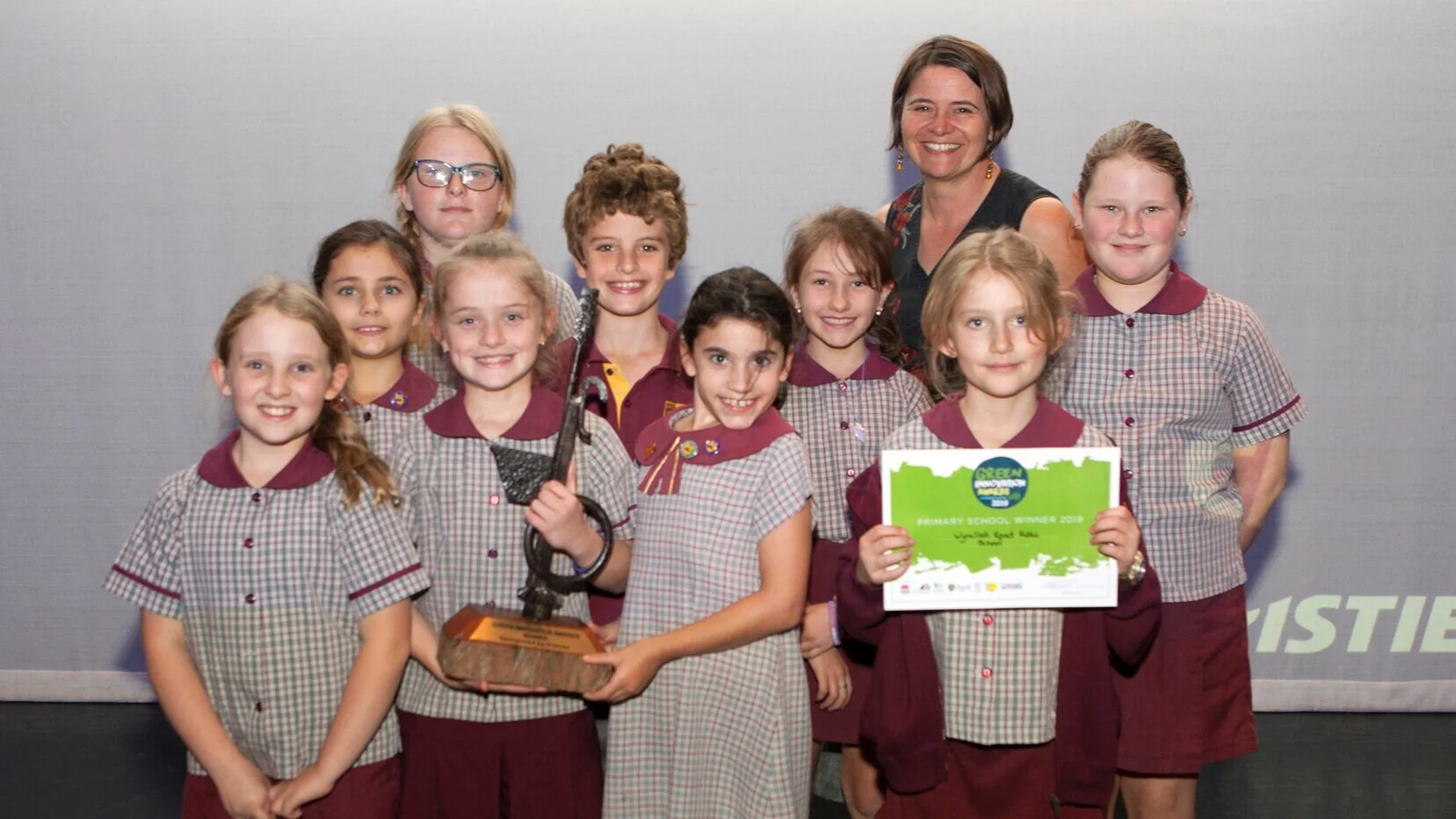PRIMARY SCHOOL: Wyrallah Road Public School    Wyrallah Road PS won the primary school category in 2019 with their School Bubbler management System. Their entry utilised waste water from their school bubblers to water the school bush-tucker garden.