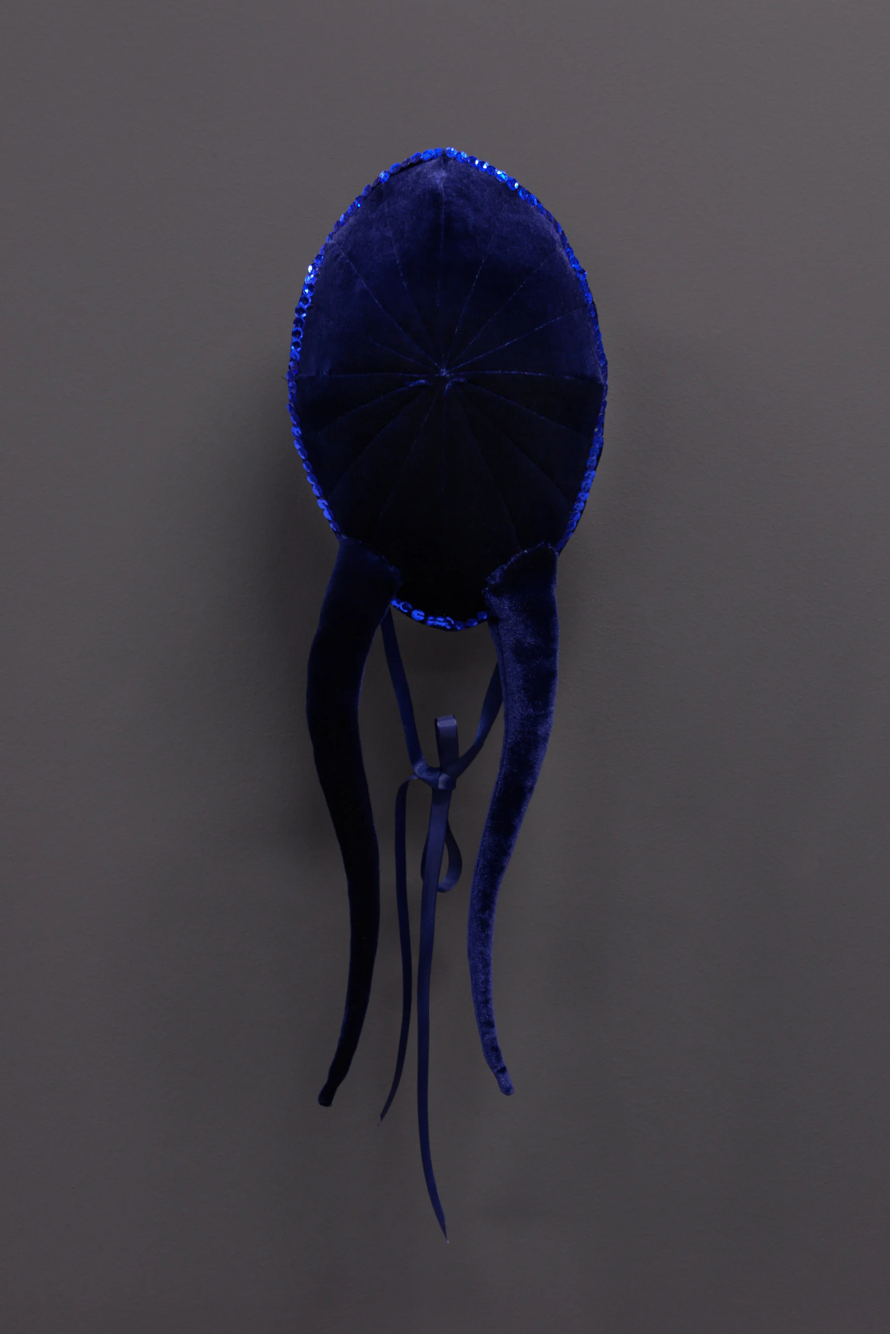 The Build Up - Therese, 2013, sequins, velveteen, poly-fill wadding, ribbon and felt, 45 x 16 x 8cm