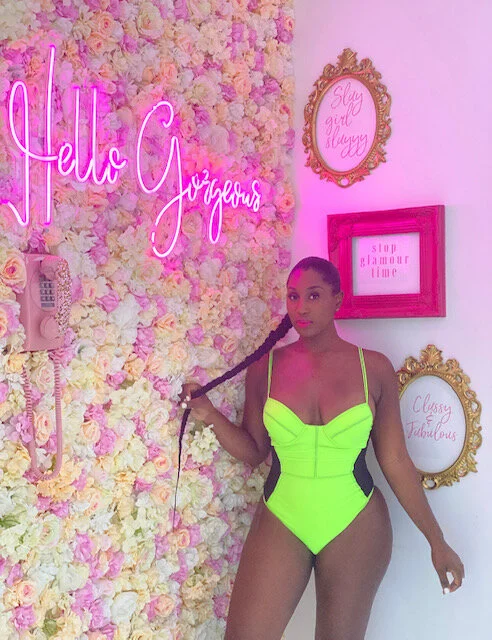 queens of slay green and black mesh one piece .jpg