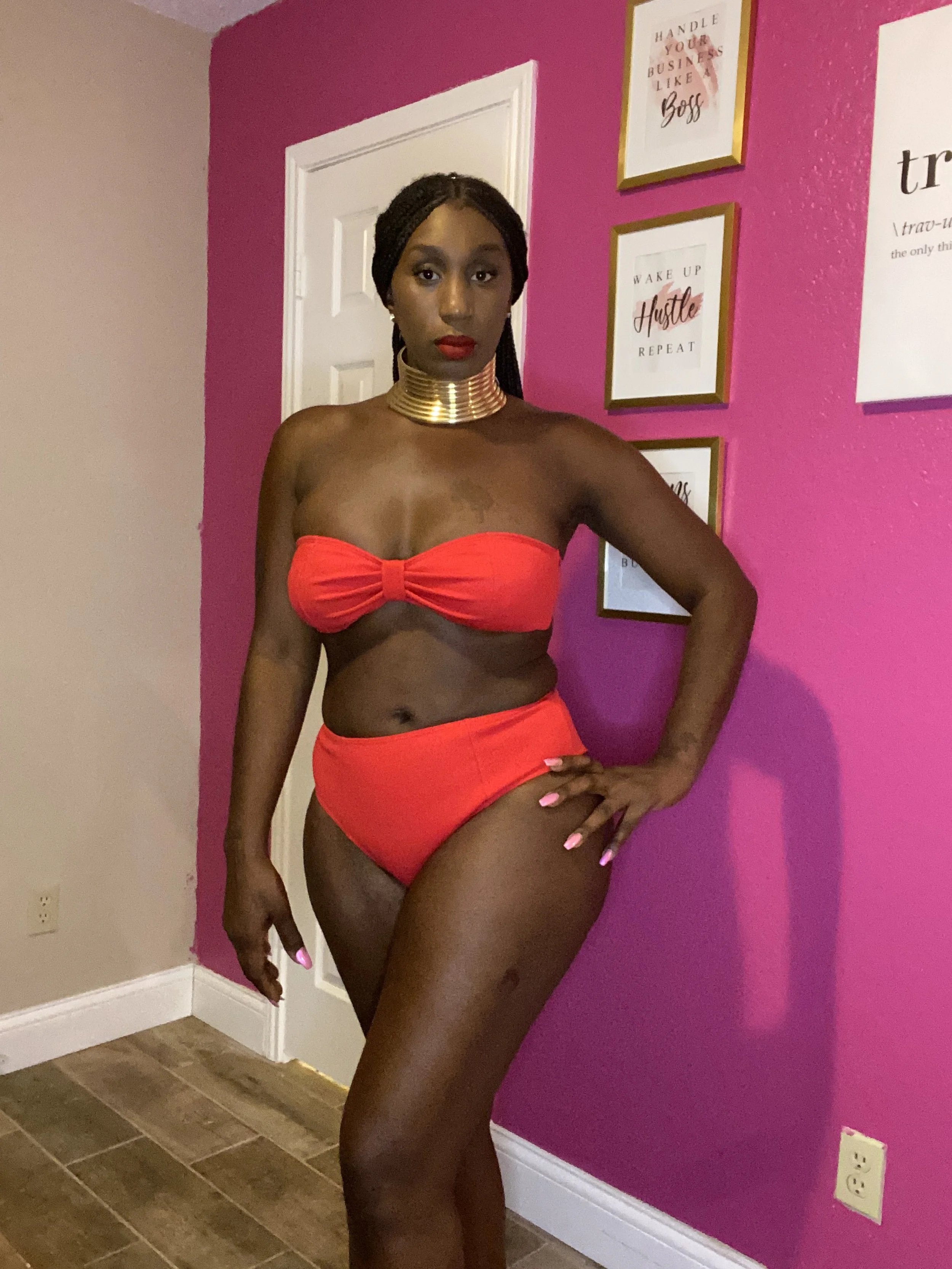 red 2 piece bikini 2 .JPG