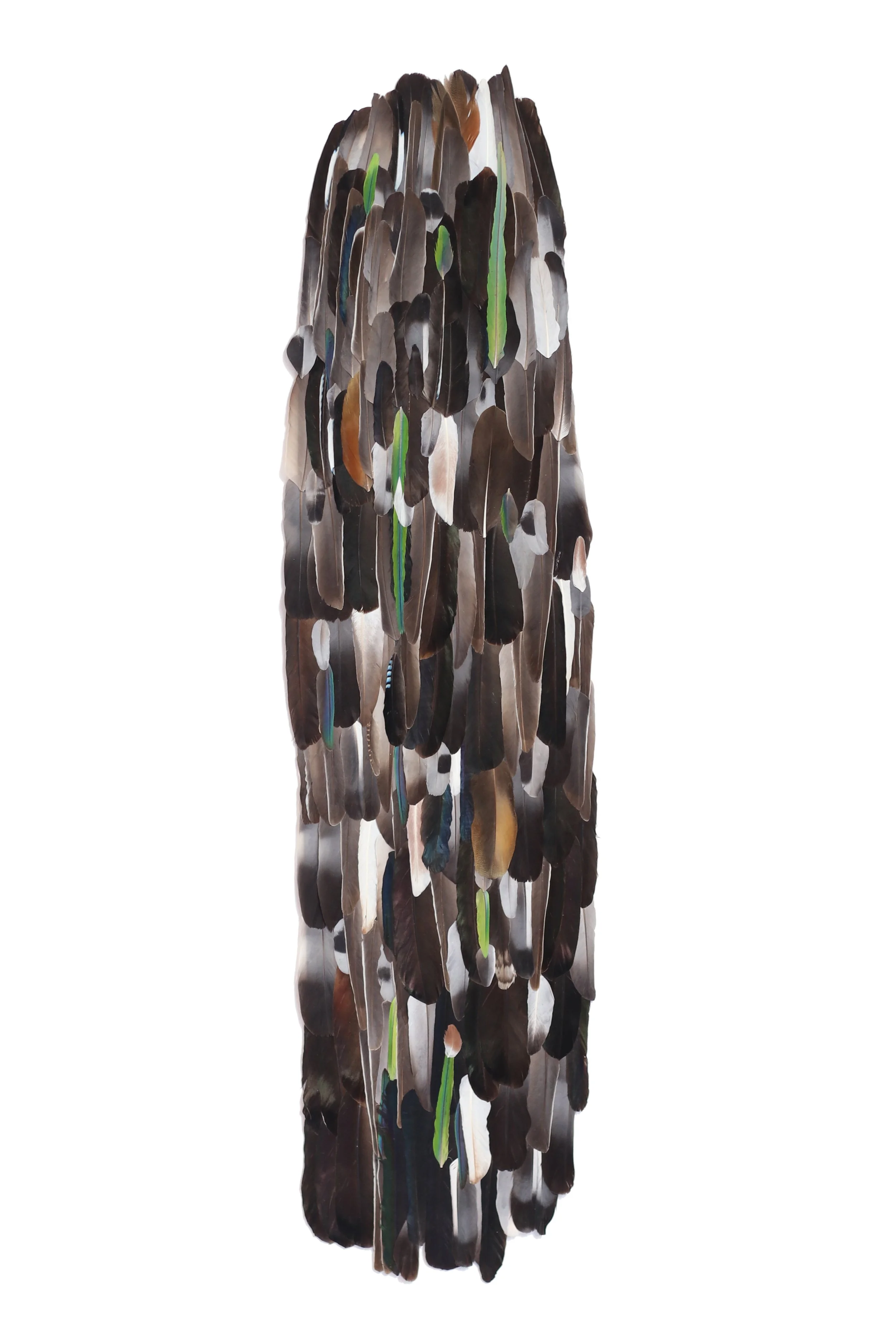 Ciel de Bruxelles, feather painting by Florence Coenraets, made entirely from feathers collected in Brussels.
