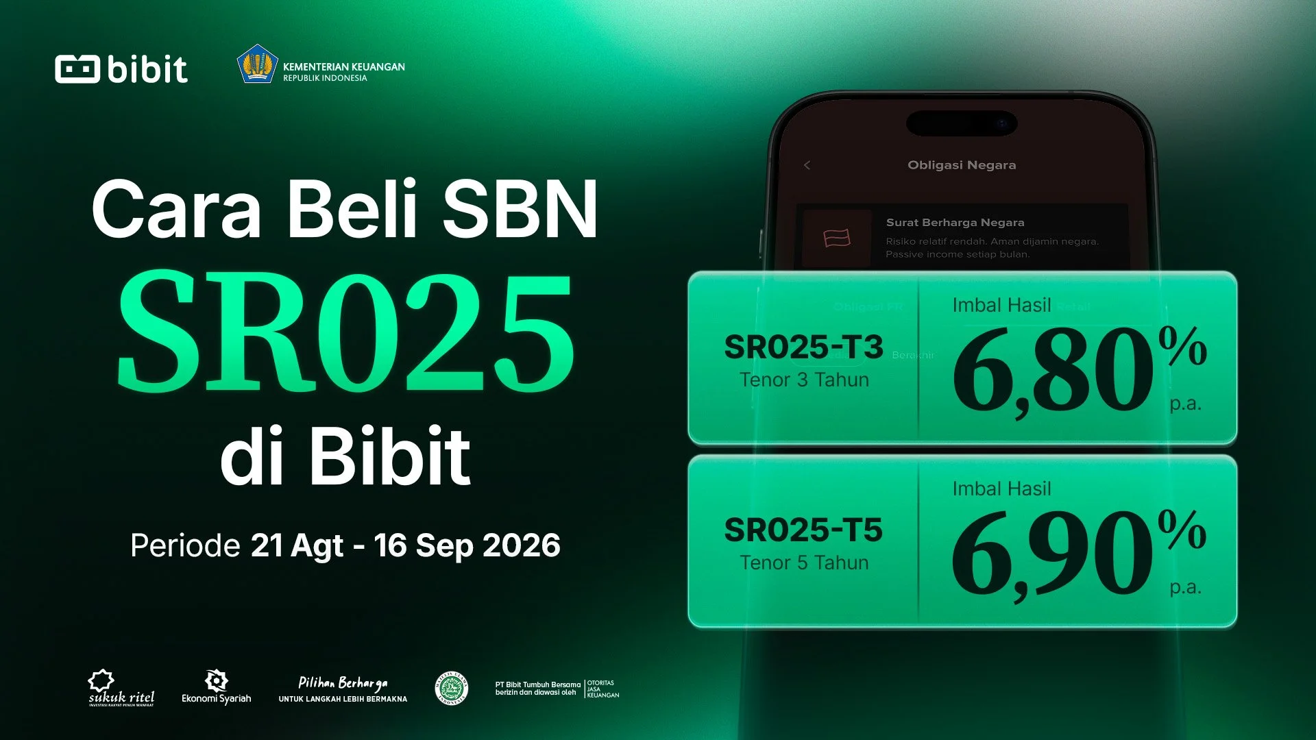 Cara beli dan investasi SBN Syariah SR025 di Bibit