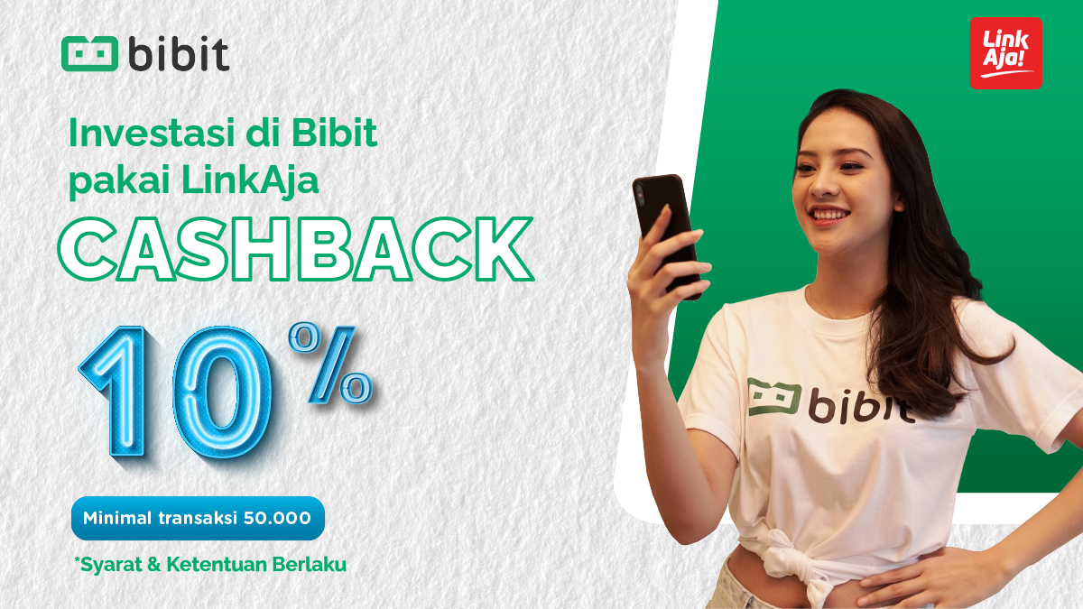 Investasi #PakeLinkAja dapet Cashback 10%!