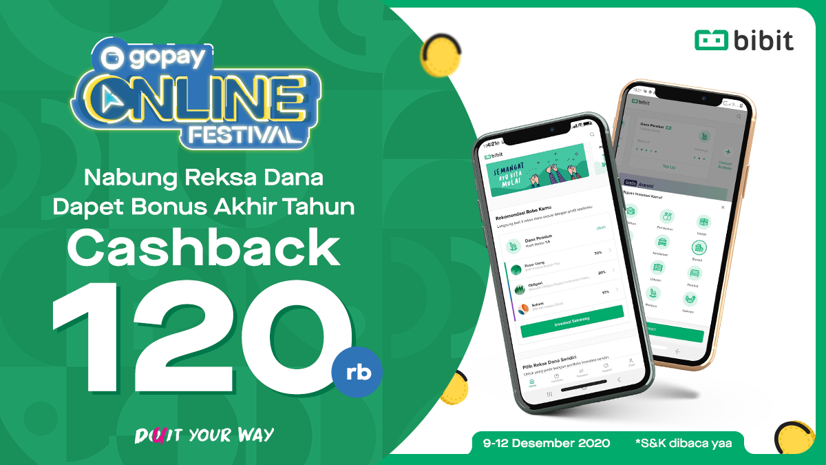Cashback 120 Ribu di Gopay Online Festival 12.12!