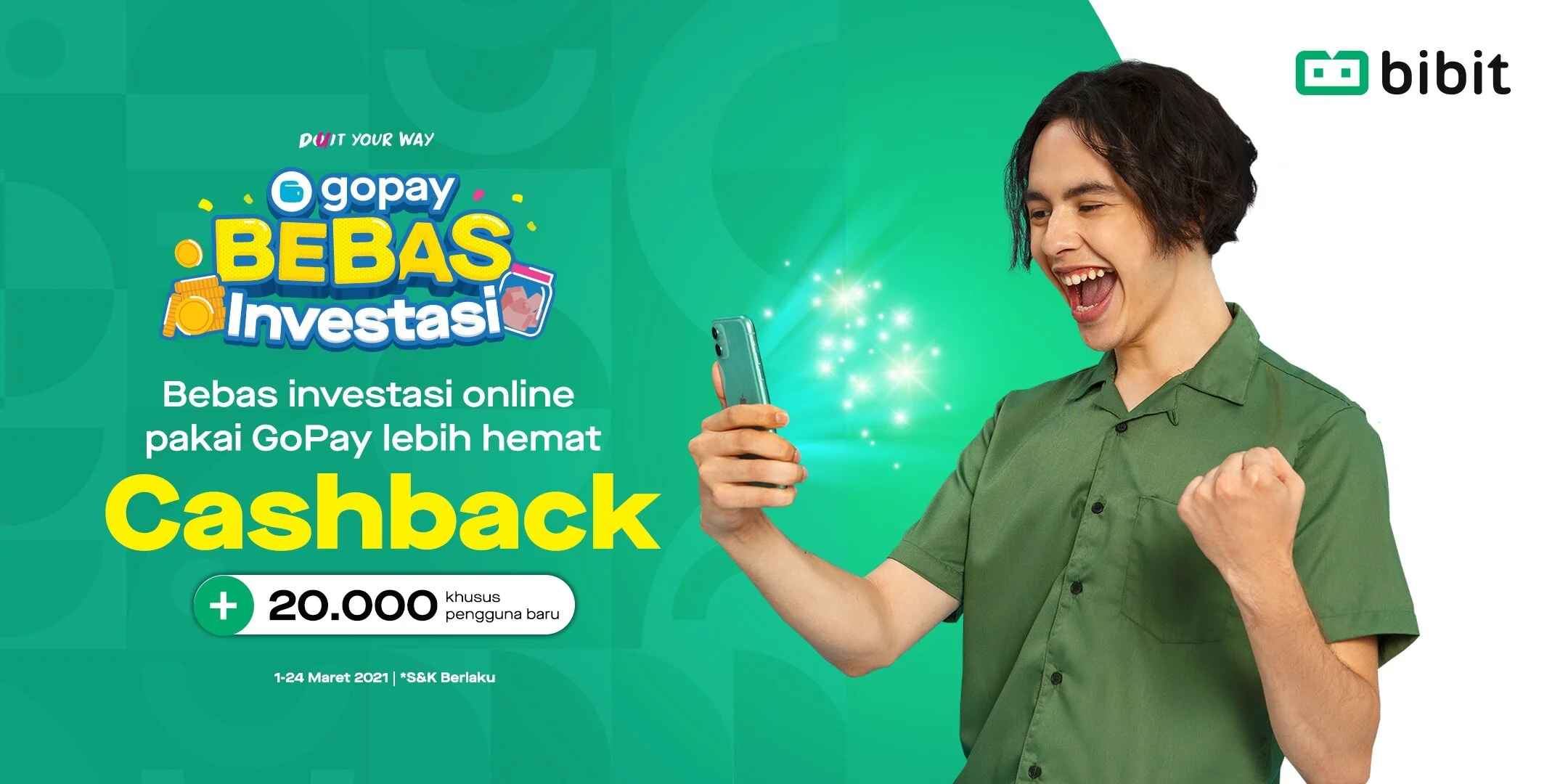Promo Maret 2021: Mulai Nabung Reksa Dana pake GoPay dapet Cashback 20 Ribu~