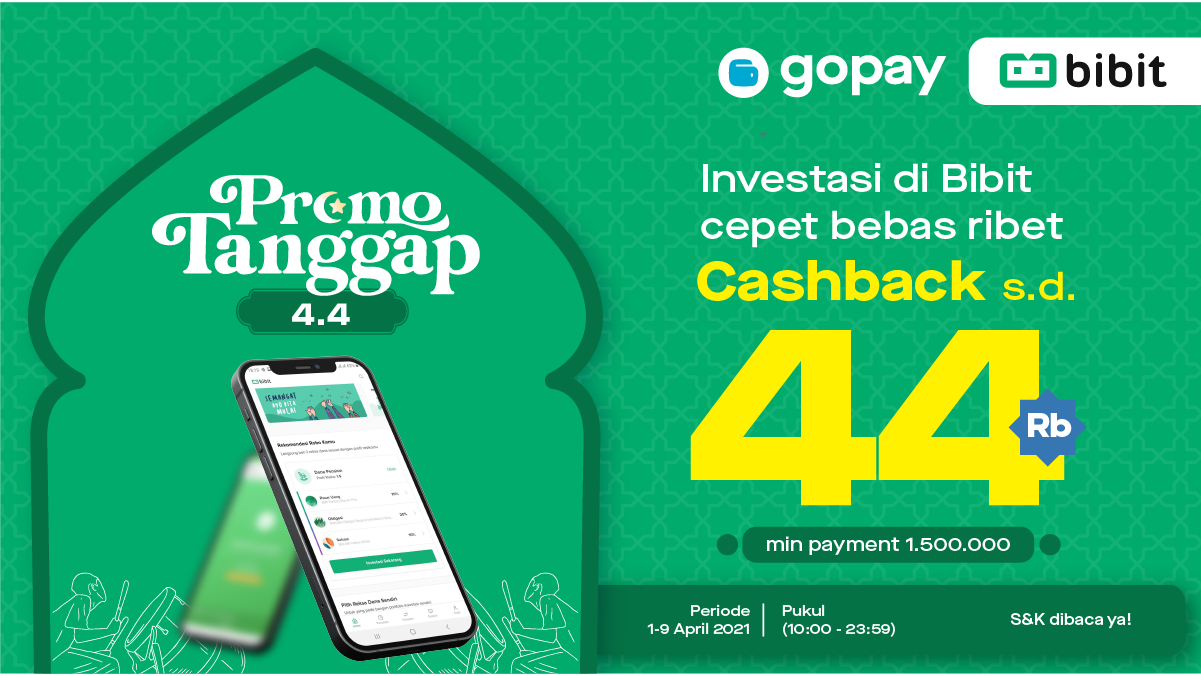 Promo April 2021: Promo Tanggap 4.4 Ada Cashback 44 Ribu!