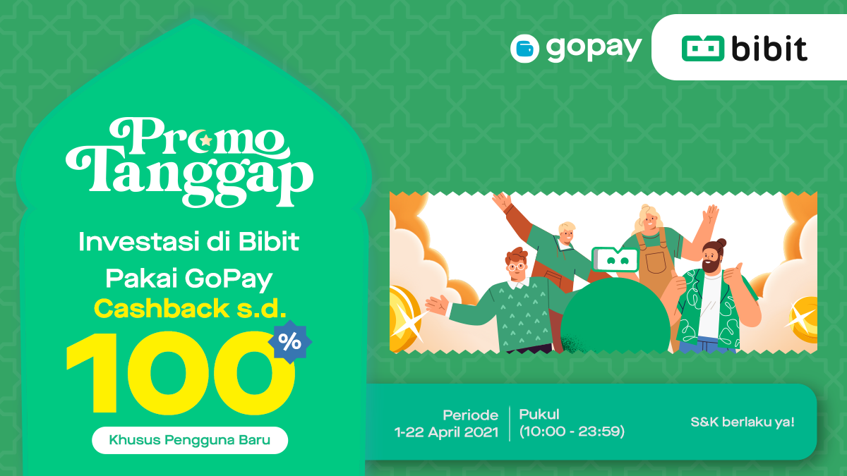Promo April 2021: Promo GoPay Awal Bulan Cashback 100%!!