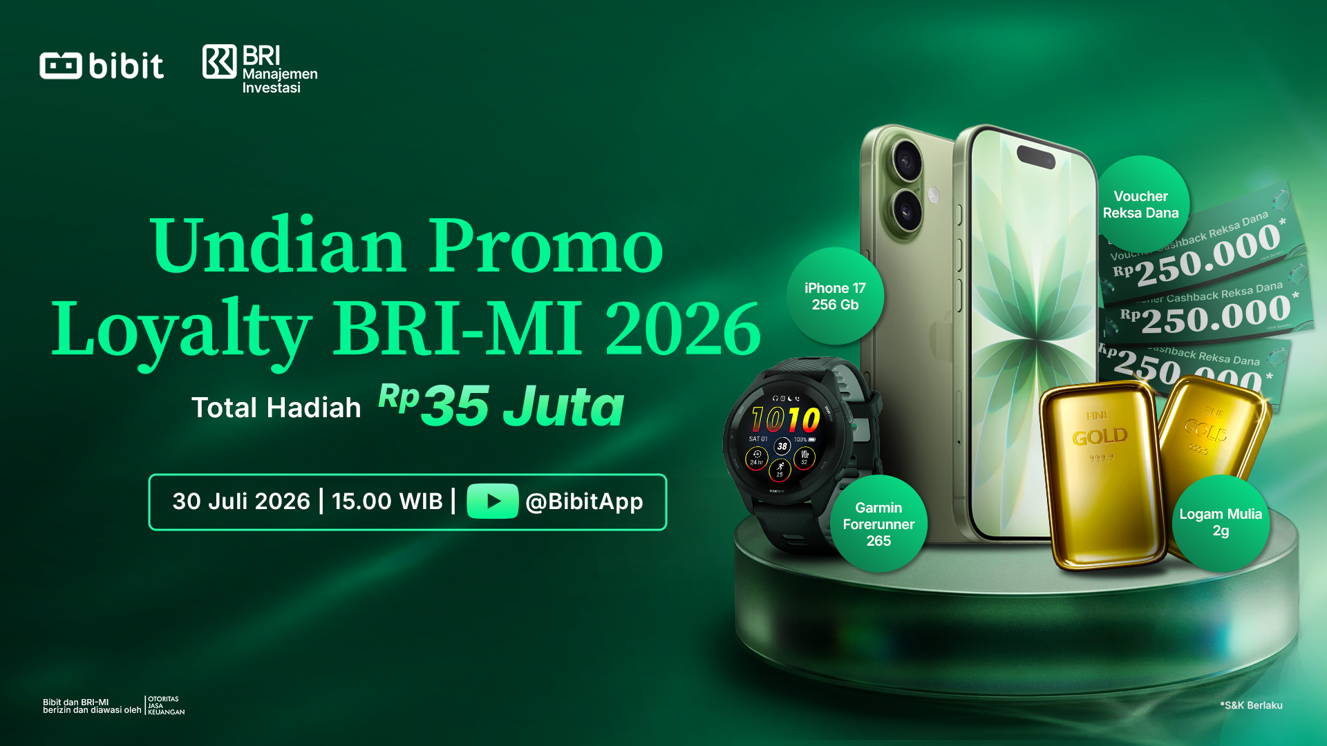 Daftar Undian Promo Loyalty BRI-MI 2026 