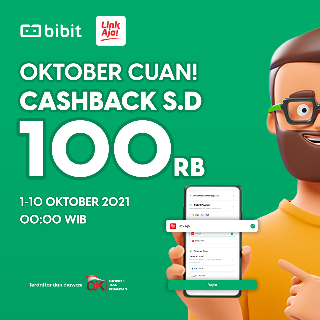 Promo Oktober 2021: Oktober Cuan! Ada Cashback 100 ribu dari LinkAja!