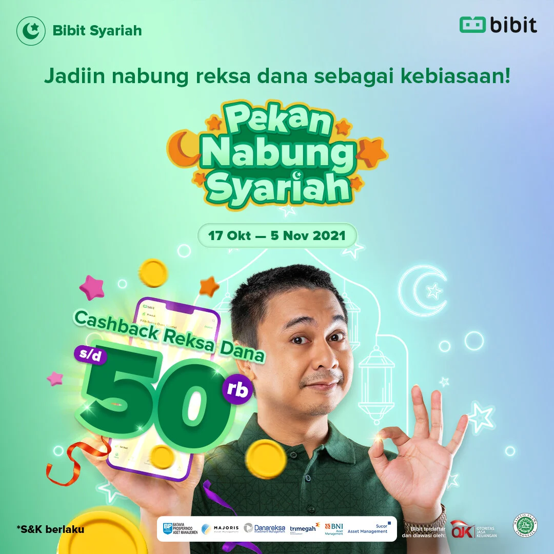 Pekan Nabung Syariah - Dapatkan Cashback Reksa Dana hingga 50 ribu
