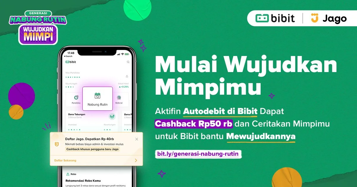 Bibit Mau Wujudkan Mimpimu, Gabung Generasi Nabung Rutin