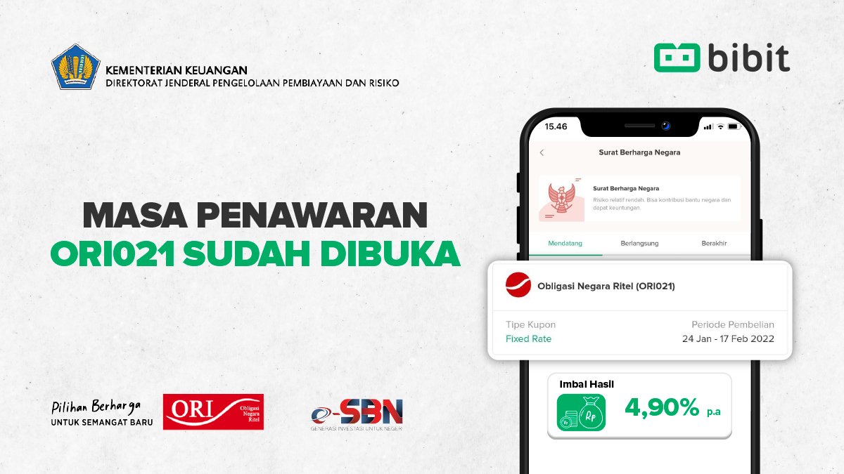 ORI021 Sudah Bisa Dibeli di Bibit! 