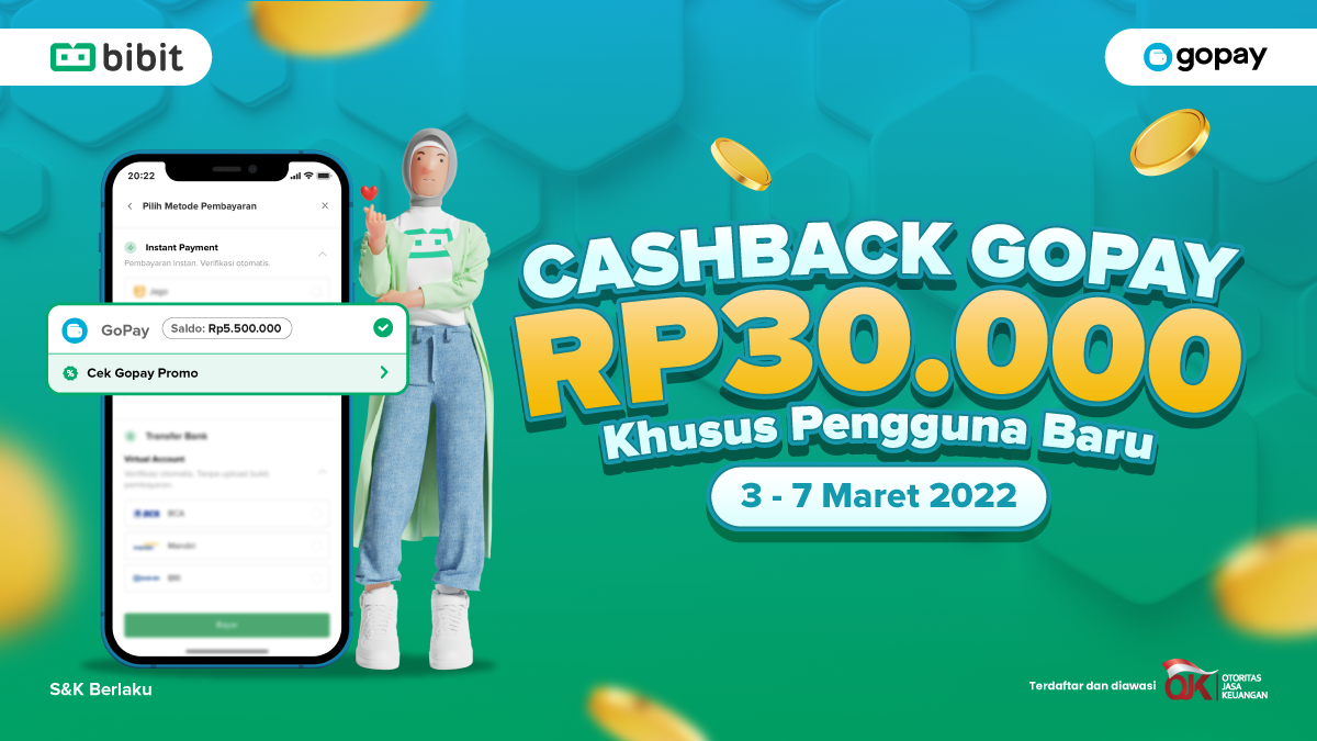 Promo Maret 2022: Nabung Pertama Dapat Cashback GoPay 30 Ribu!