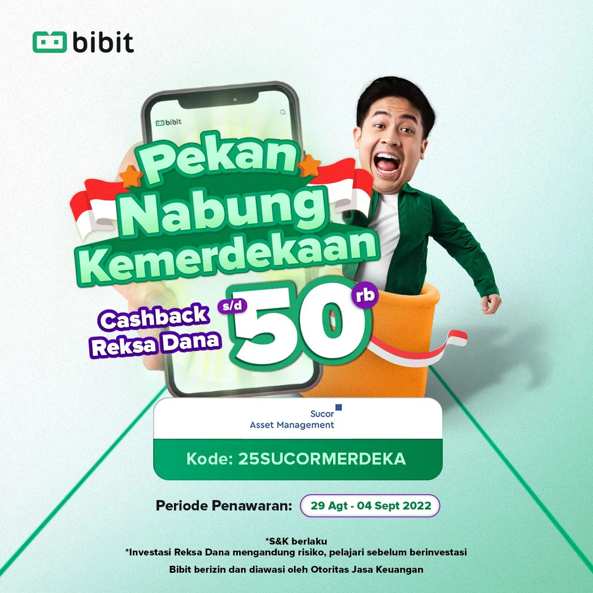 Pekan Nabung Kemerdekaan: Nabung Sucorinvest Dapatkan Bonus Cashback 25RB