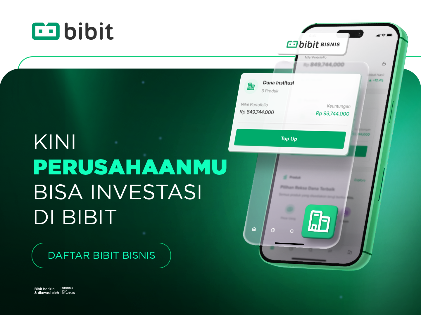 BARU! Kini Perusahaanmu Bisa Investasi di Bibit Bisnis