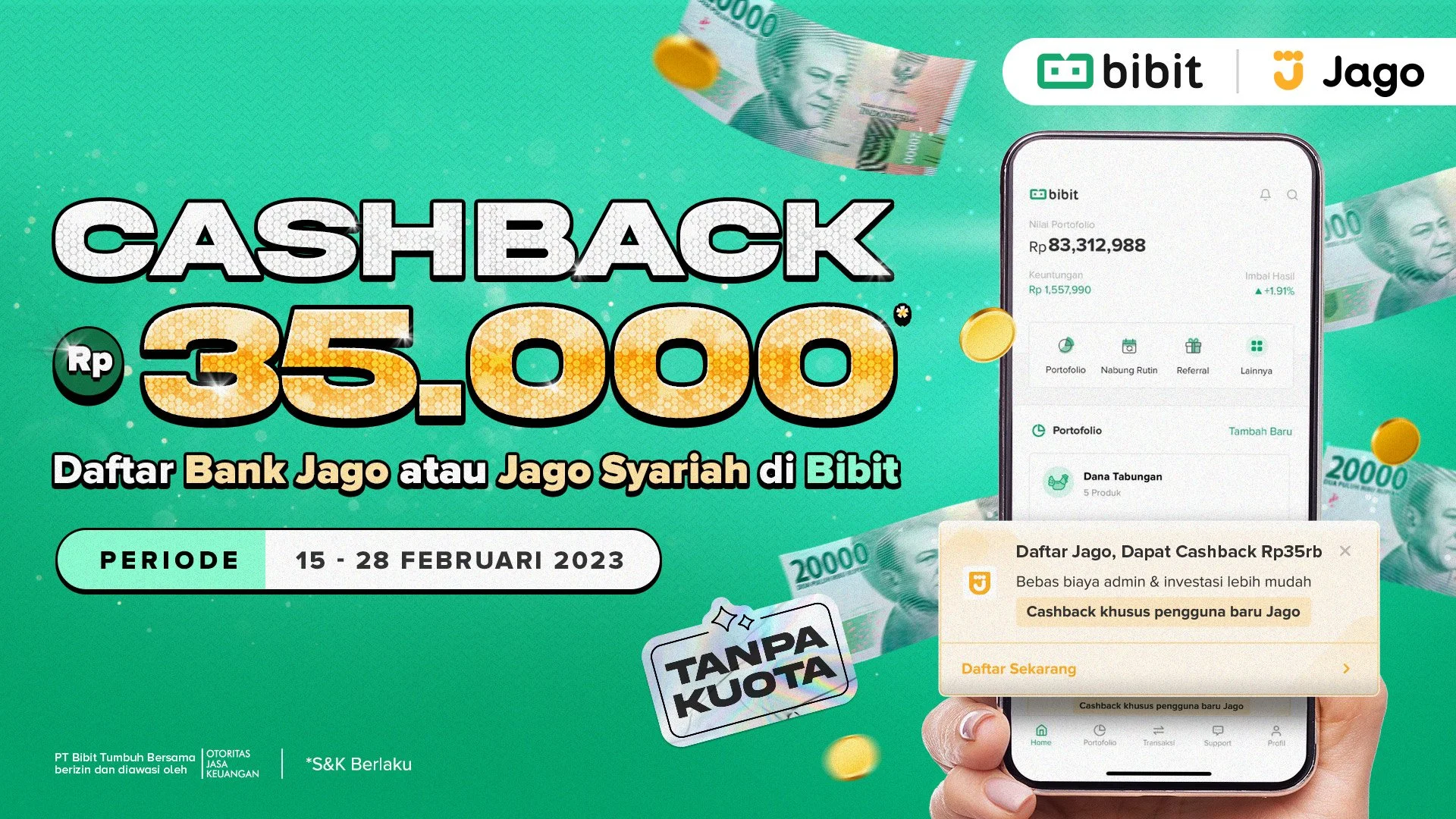 Promo Kejutan: Buka Akun Bank Jago Dapat Cashback Rp35 Ribu