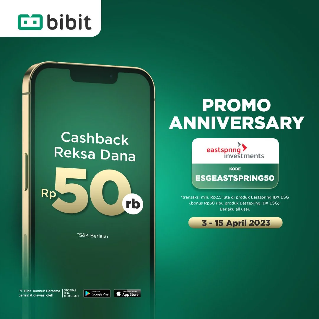 Promo Eastspring Anniversary: Bonus Cashback Reksa Dana Rp50 Ribu!
