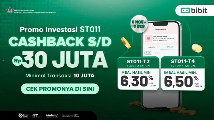 PROMO! Investasi ST011, Cashback hingga Rp30 Juta (Early Bird)
