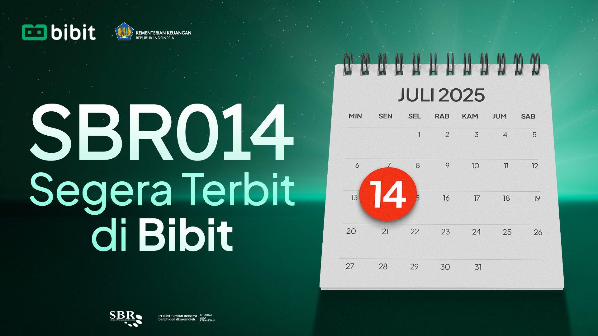 SBN BARU: SBR014 Terbit 14 Juli 2025, Dapatkan Passive Income Pasti Bulanan
