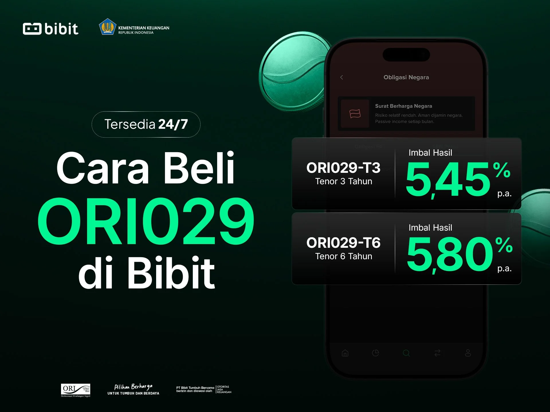 Cara Beli ORI029 di Bibit: Hanya 5 Langkah Mudah